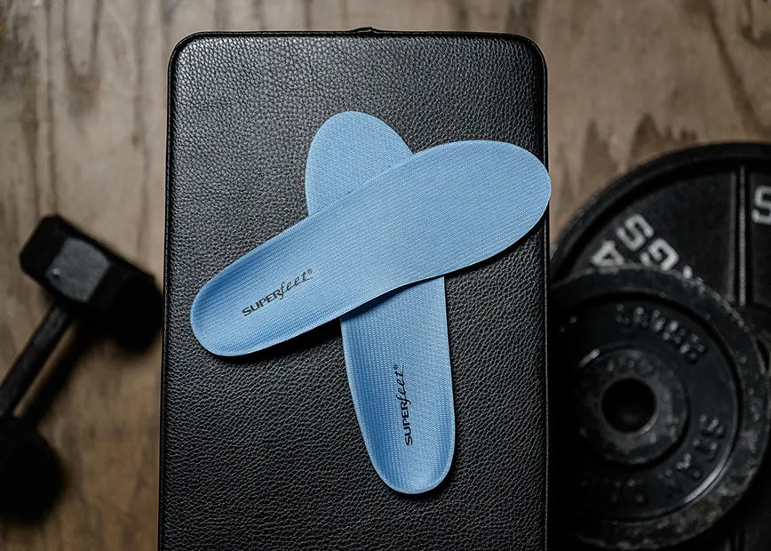 Superfeet shoe insoles for fitness and training footwear.