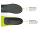 Superfeet Run Support Low Arch Insoles with feature highlights that say Moisturewick top cover helps reduce odors and Sculpted heel maximizes natural shock absorption.